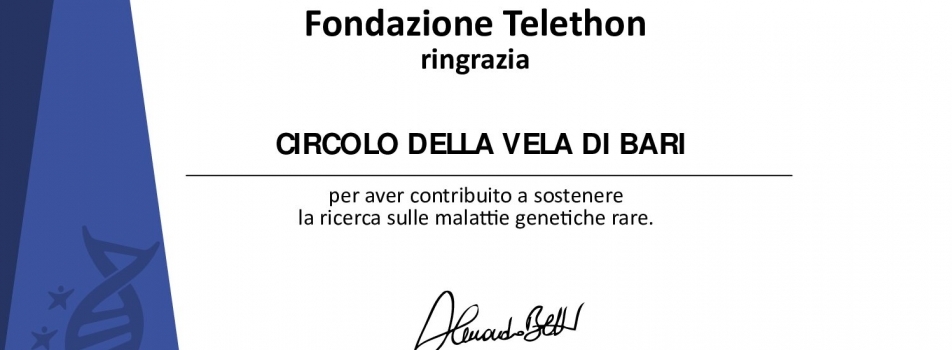 IL CIRCOLO DELLA VELA IN SOSTEGNO DI TELETHON