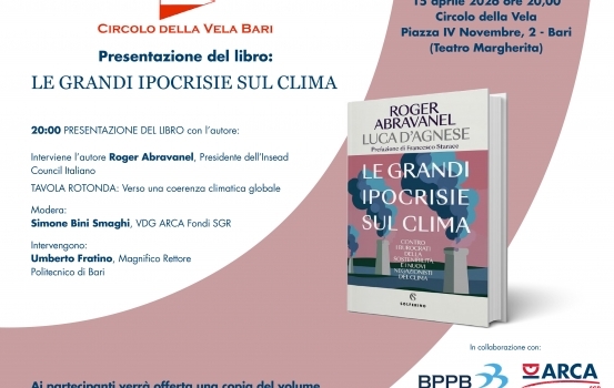 Presentazione del libro “Le grandi ipocrisie sul clima” di Roger Abravanel – mercoledì 15 ore 20.00