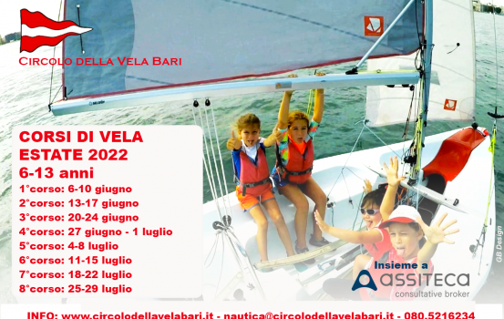 SABATO 4 GIUGNO OPEN DAY DI VELA DEL PROGETTO “ROTTA VERSO BARI”