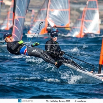 ZENO MARCHESINI E CARLO VITTOLI TERZI ASSOLUTI NELLA PRIMA TAPPA DEL MED SAILING EURO CUP 29ER TRA I 112 PARTECIPANTI.