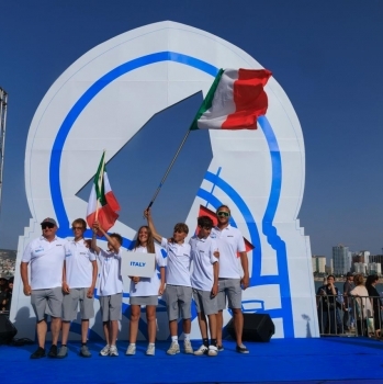 Mondiale Optimist, Nicola Di Pilla e Carol Veneri protagonisti a Tangeri con la Nazionale italiana.