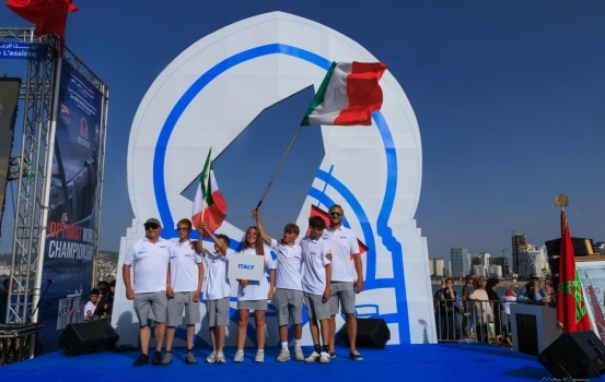 Mondiale Optimist, Nicola Di Pilla e Carol Veneri protagonisti a Tangeri con la Nazionale italiana.