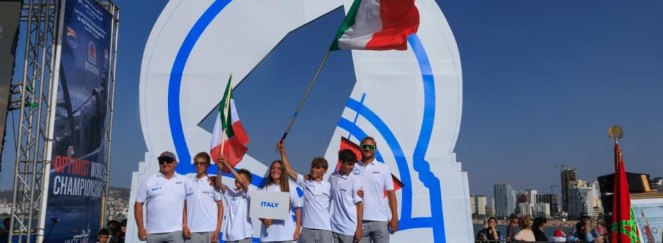 Mondiale Optimist, Nicola Di Pilla e Carol Veneri protagonisti a Tangeri con la Nazionale italiana.