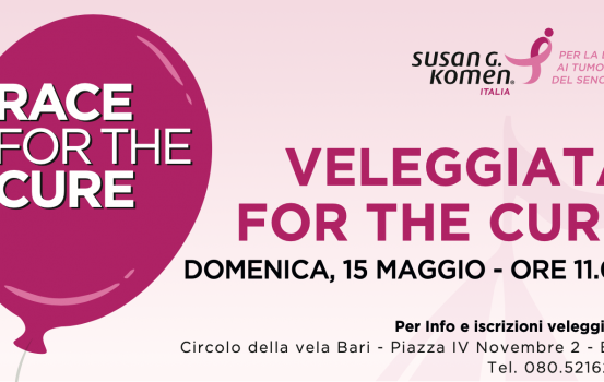 VELEGGIATA A SOSTEGNO DI KOMEN ITALIA PER LA LOTTA AI TUMORI DEL SENO